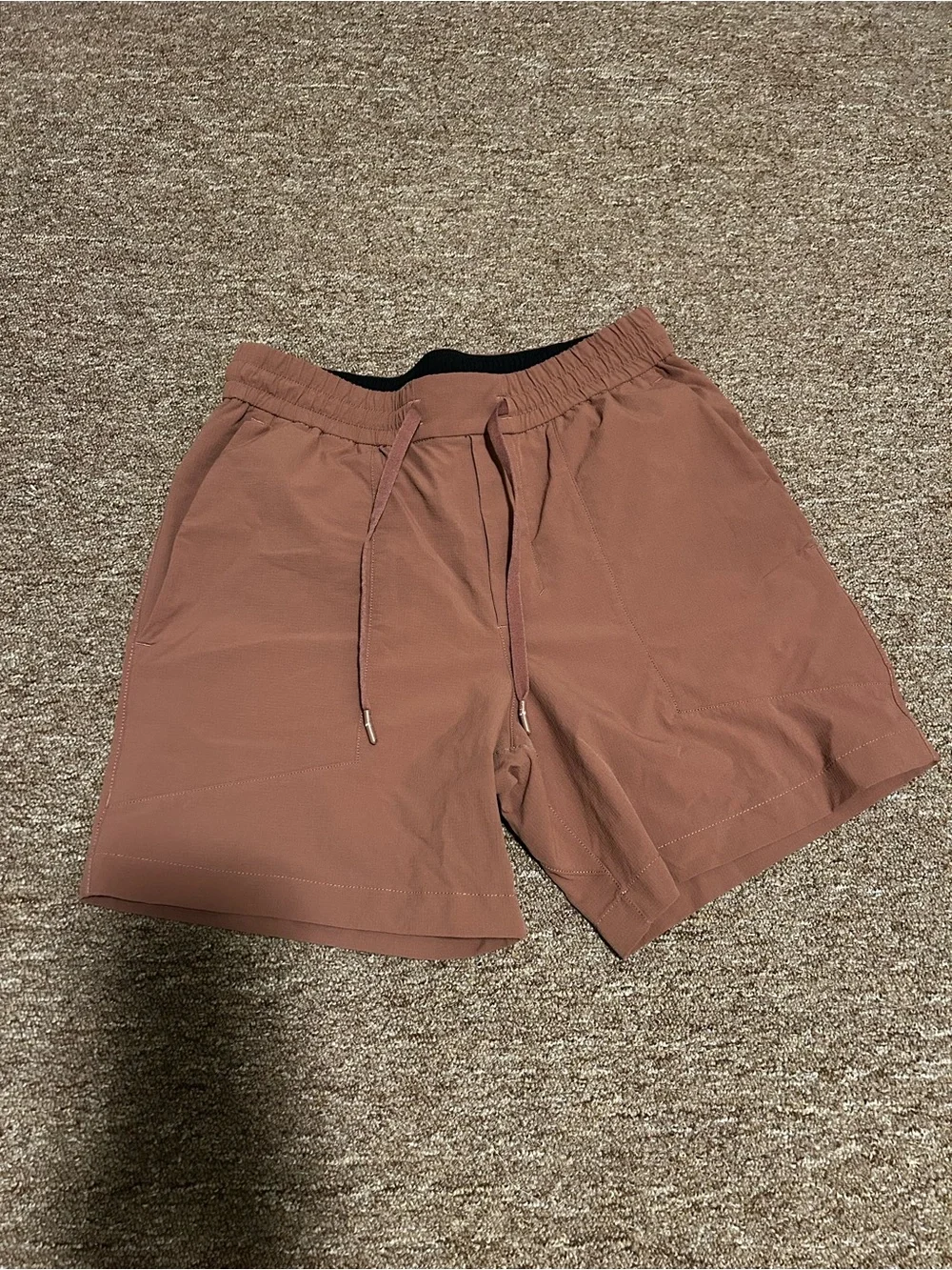 lululemon athletica Men's Athletic Drawstring Shorts - Rust